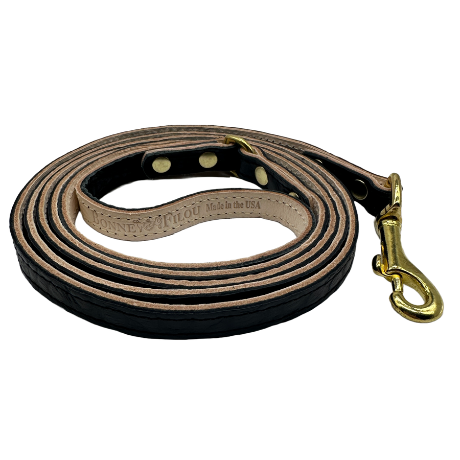 Croc leather dog leash
